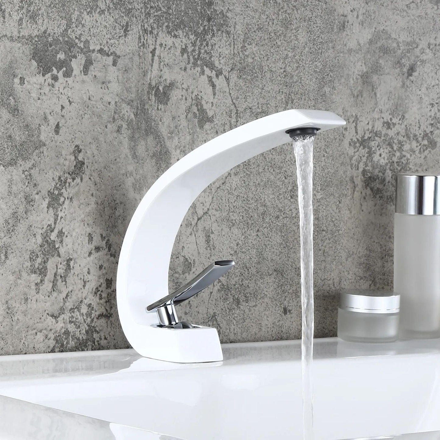 FAUCET BASIN 7131 WH/CHR