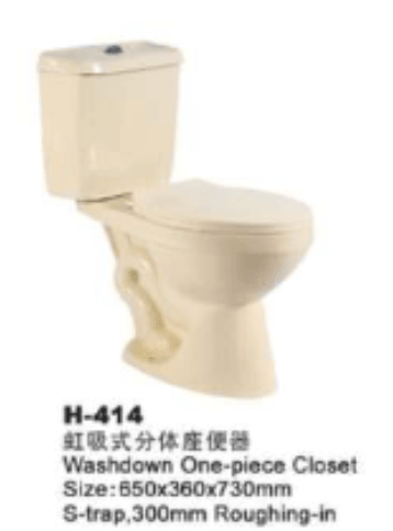 TOILET H414 BONE SIPHONIC 2PC